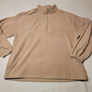HEAD Mens XXL Creme/Off White Polyester 1/4 Zip Pullover